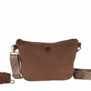 Sac velour cotelé avec 2 anses - DUVICA moca