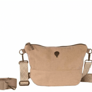 Sac velour cotelé avec 2 anses-DUVICA beige