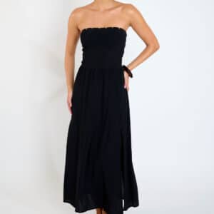 Robe longue bustier noire Banana Moon ZYRAH Perlina