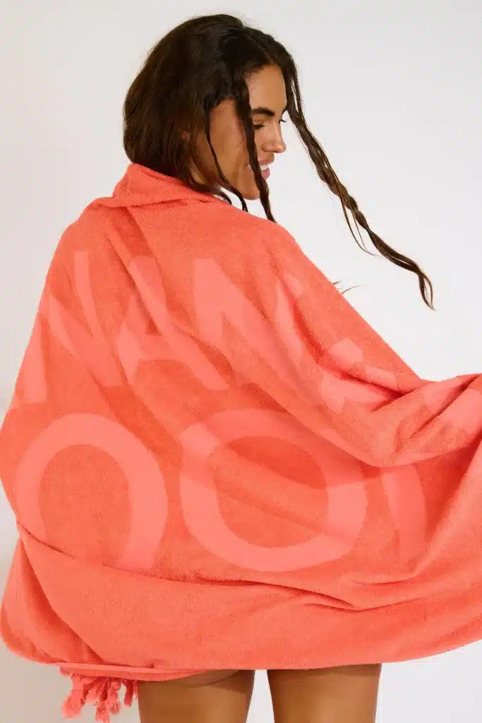 Serviette de plage corail POPSY TOWELY