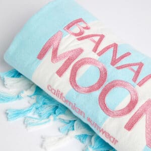 Fouta rayé bleu turquoise AISSIA MARBELLA