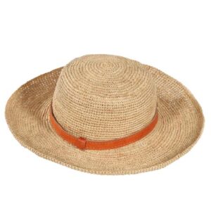 Chapeau en crochet bord long - INDOA Ecru 