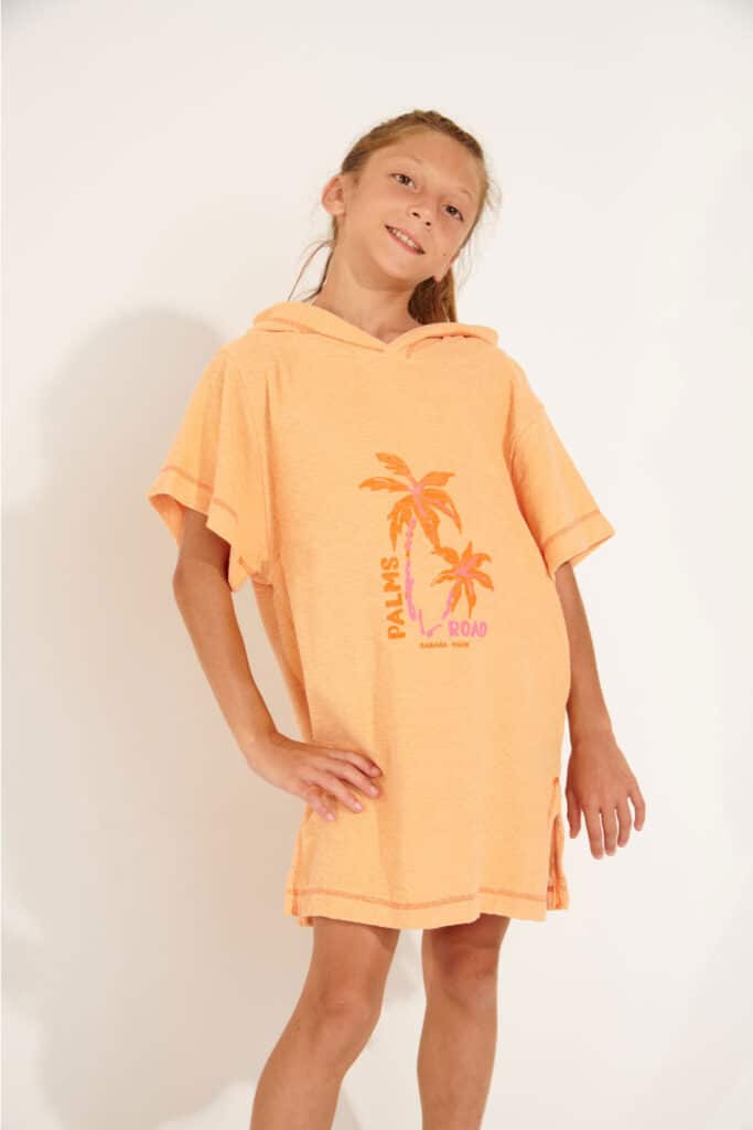 Poncho Whiteb Banana Moon