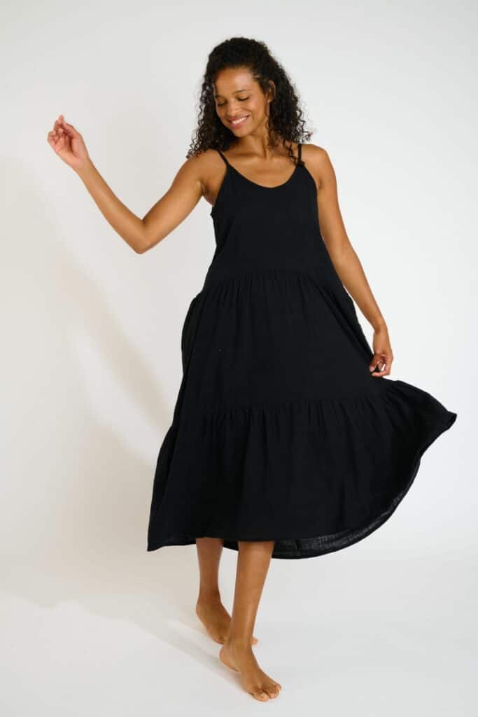 Robe longue noire Banana Moon LAGUNA CAMERON