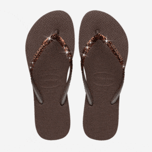 Havaianas Slim Glitter II marron foncé