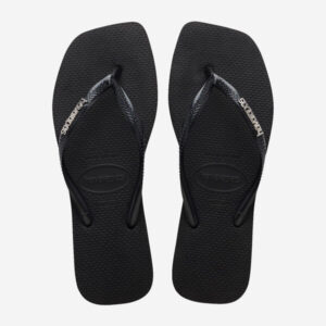 Tongs Havaianas Square Logo Metalic noir