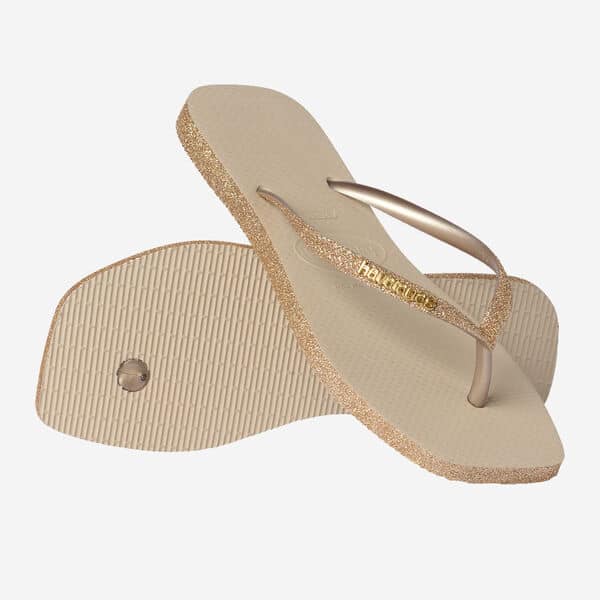 Havaianas Slim Square Sparkle beige sable