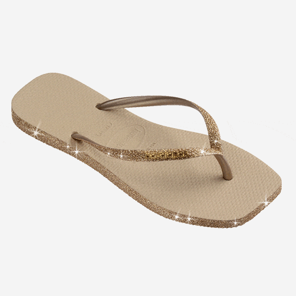 Havaianas Slim Square Sparkle beige sable – Image 6