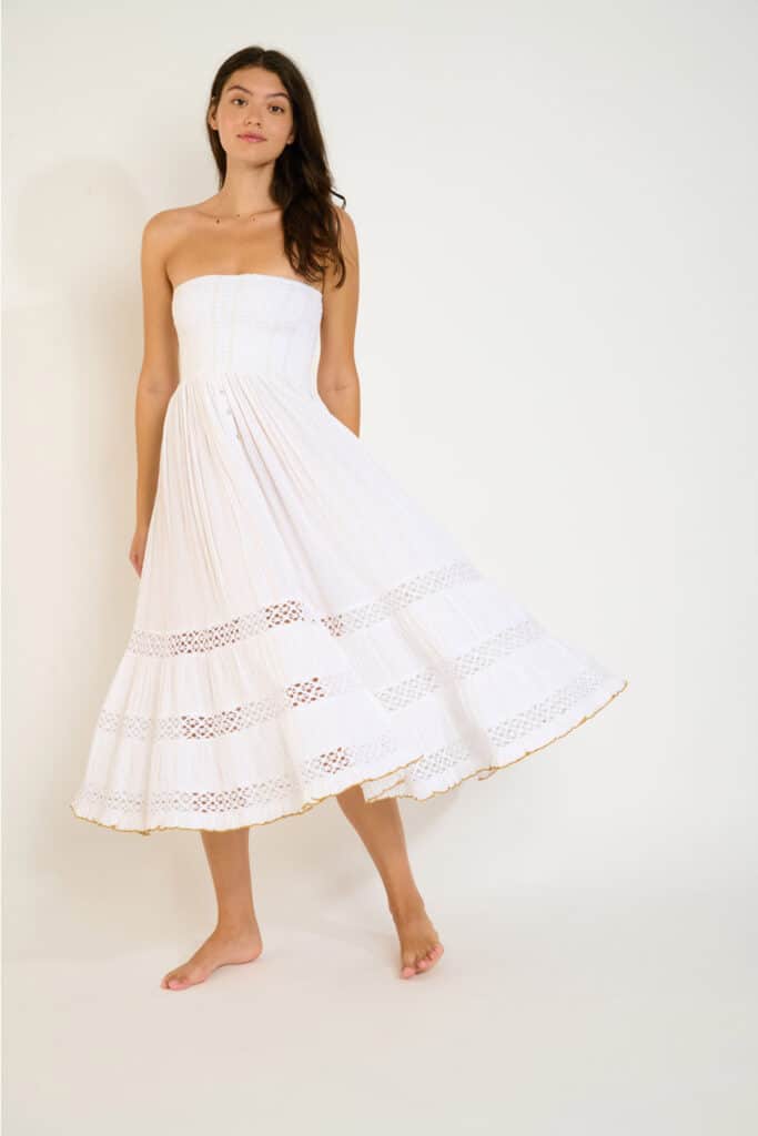Robe transformable en jupe blanche Ethel Sealove