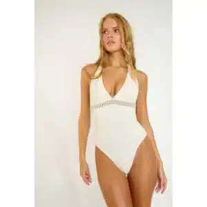 Maillot de bain 1 pièce écru Rosae Marany de Banana Moon