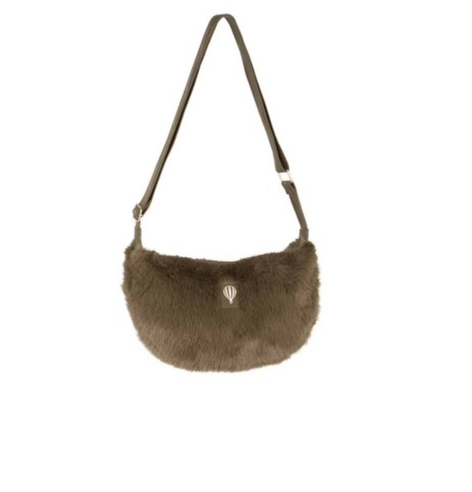Sac fausse fourrure Budalli - Le Voyage en Panier -cacao