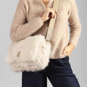 Sac bandoulière doudou Le Voyage en Panier-écru