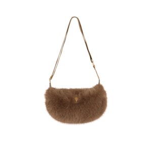 Sac banane fausse fourrure marron Budalli - Le Voyage en Panier